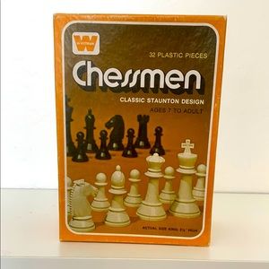 Vintage 70’s Whitman Chessmen Set - Classic Staunton Design -without board